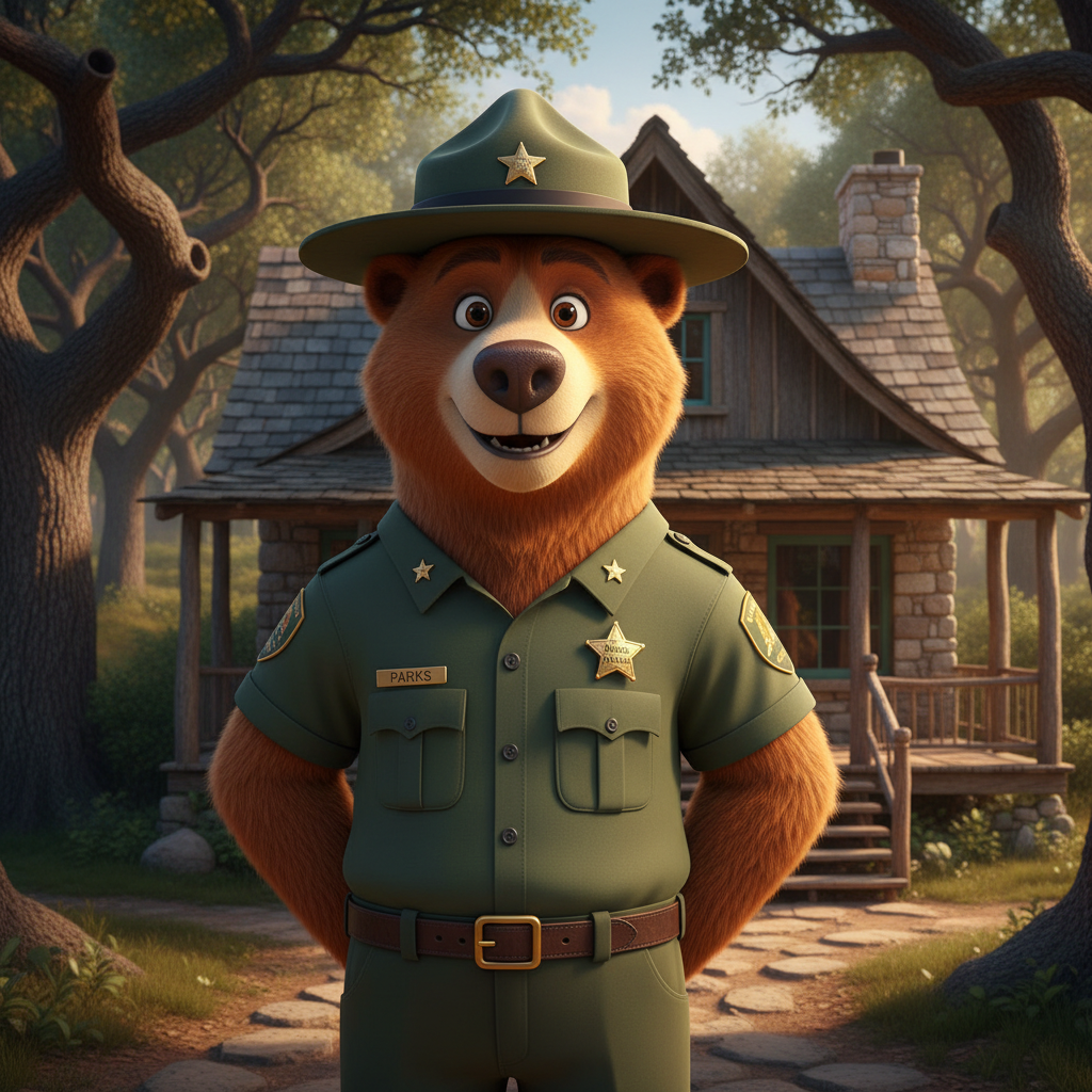 Ranger Parks Cottage interior at Seay World Resort